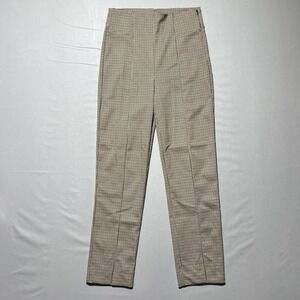 Favorite‎ Daughter Favorite Houndstooth Slim Leg Pants Black Camel Plaid Size 4